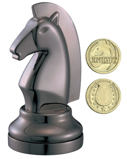 Pezzo Scacchi Cavallo Nero Chess Puzzle -